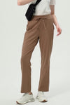 PACK265486-P2017-1, Chestnut Lace-up Waist Straight Leg Workout Pants