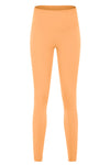 PACK265487-P3014-1, Grapefruit Orange Solid Color Double Sided Brushed Fitness Active Leggings