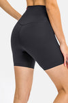PACK265491-P2-1, Black High Waist Tummy Control Waistband Active Shorts