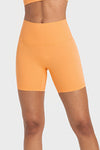 PACK265491-P3014-1, Grapefruit Orange High Waist Tummy Control Waistband Active Shorts