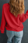 PACK25317248-3-1, Red Merry Christmas Chenille Patch Pullover Sweatshirt