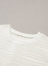 PACK25223441-P101-1, White Wavy Texture Drop Shoulder Long Sleeve Top