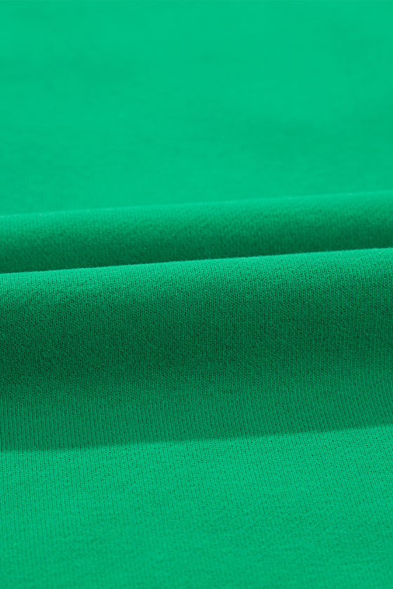 PACK25316132-P9-1, Green LUCKY Aphabet Chenille Embroidered Pullover Sweatshirt