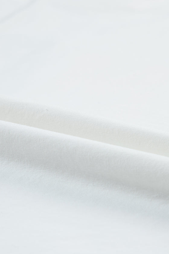 PACK25224764-P1-1, White MAMA Chenille Patched Crew Neck T Shirt