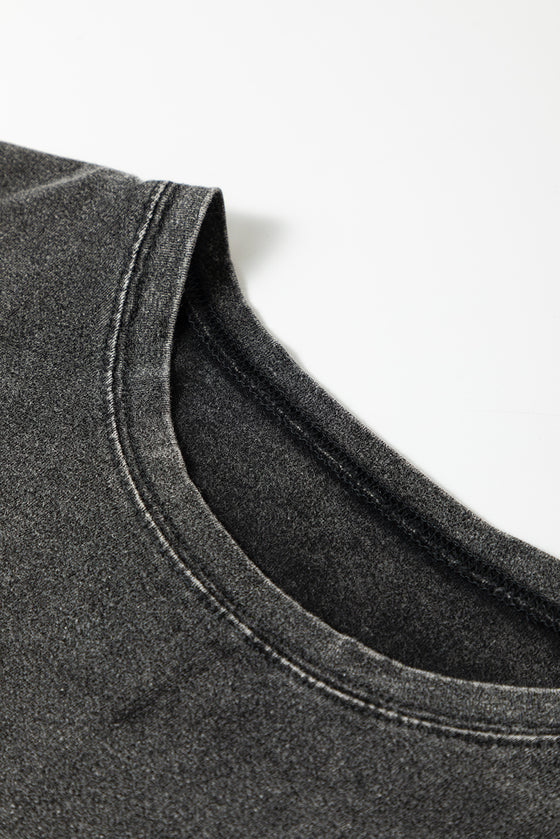 PACK25224974-2-1, Black Embroidered Mama Graphic Vintage Washed Tee