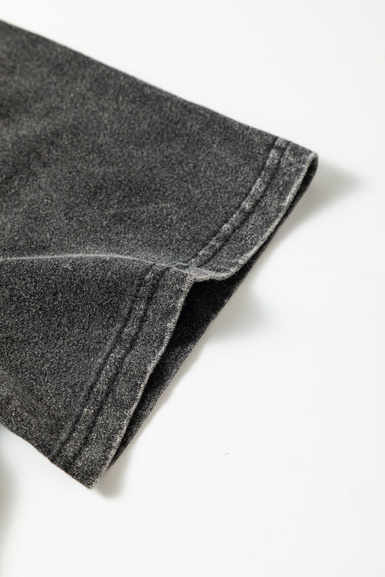 PACK25224974-2-1, Black Embroidered Mama Graphic Vintage Washed Tee