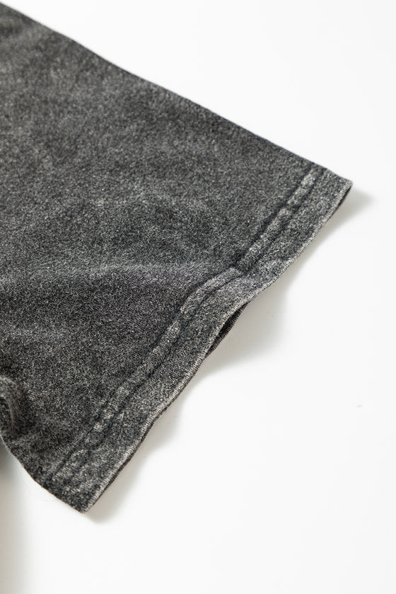 PACK25224975-2-1, Black Butterfly Beaded Mineral Wash Crewneck T Shirt