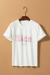 PACK25224977-1-1, White SICE Smile Rhinestone Crew Neck Graphic Tee