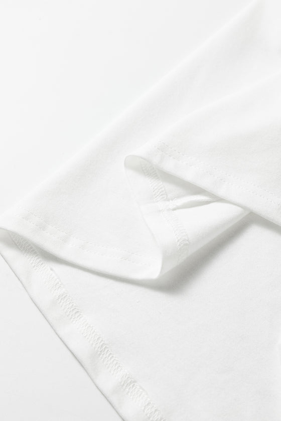 PACK25224977-1-1, White SICE Smile Rhinestone Crew Neck Graphic Tee