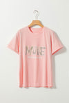 PACK25224988-10-1, Pink MORE PEACHTS01 Graphic Crew Neck Tee