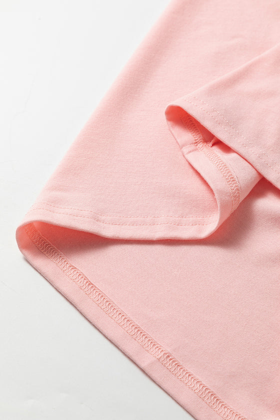 PACK25224988-10-1, Pink MORE PEACHTS01 Graphic Crew Neck Tee