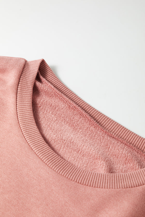 PACK25317251-P8010-1, Rose Tan TIL I AM Shining Slogan Graphic Sweatshirt