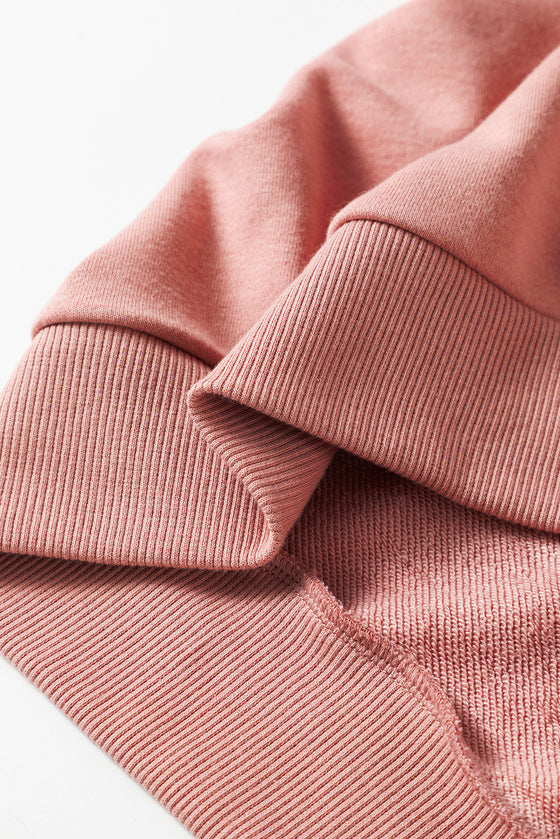 PACK25317251-P8010-1, Rose Tan TIL I AM Shining Slogan Graphic Sweatshirt