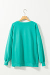PACK25317252-P409-1, Sea Green COVERSE ENERGY ALWAYS High Low Hem Sweatshirt
