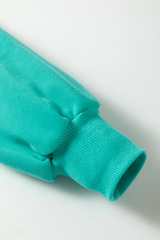 PACK25317252-P409-1, Sea Green COVERSE ENERGY ALWAYS High Low Hem Sweatshirt