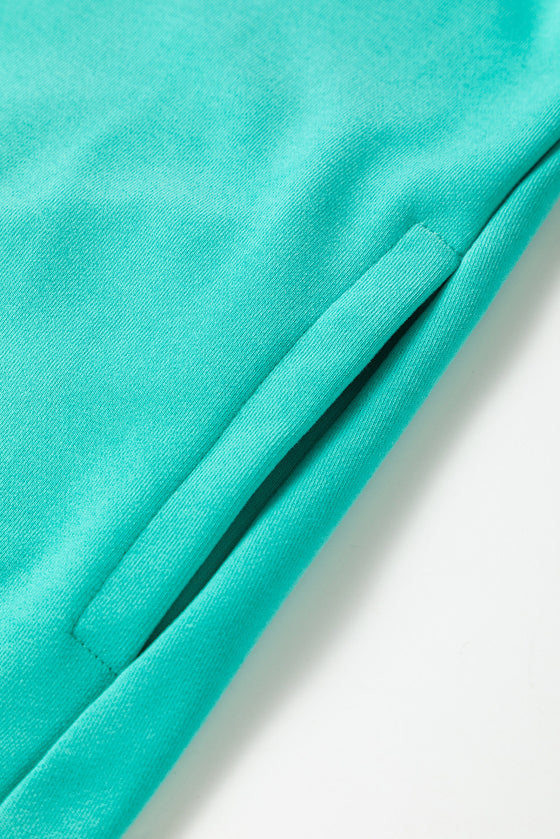 PACK25317252-P409-1, Sea Green COVERSE ENERGY ALWAYS High Low Hem Sweatshirt