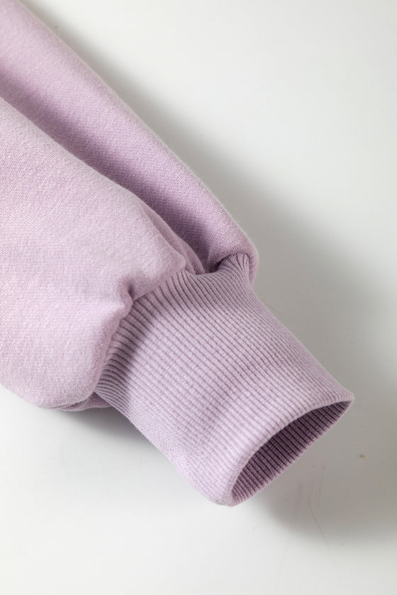 PACK25317254-P708-1, Orchid Petal Beautiful Bowknot Rhinestone Graphic Sweatshirt