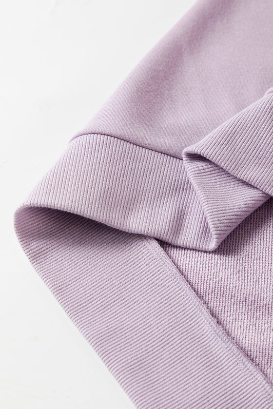 PACK25317254-P708-1, Orchid Petal Beautiful Bowknot Rhinestone Graphic Sweatshirt