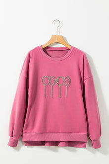  PACK25317262-P308-1, Valerian COCO Rhinestone Stud Crew Neck Sweatshirt