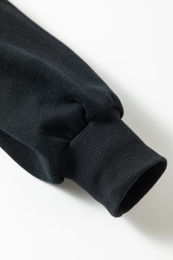 PACK25317267-P2-1, Black Floral Embroidered LOVE Graphic Sweatshirt