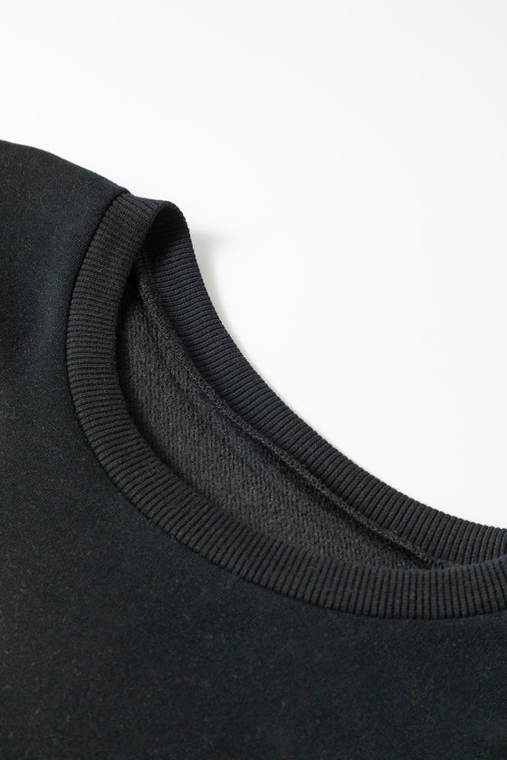 PACK25317267-P2-1, Black Floral Embroidered LOVE Graphic Sweatshirt