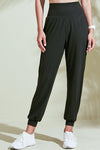 PACK265516-P2-1, Black Cross Back High Waist Active Jogger Pants