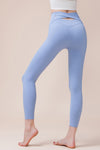 PACK265514-P304-1, Sky Blue Crossed Back Tummy Control Sports Leggings
