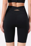 PACK265515-P2-1, Black Crisscross Waist Seamless Training Short Leggings
