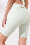 PACK265515-P2009-1, Meadow Mist Green Crisscross Waist Seamless Training Short Leggings