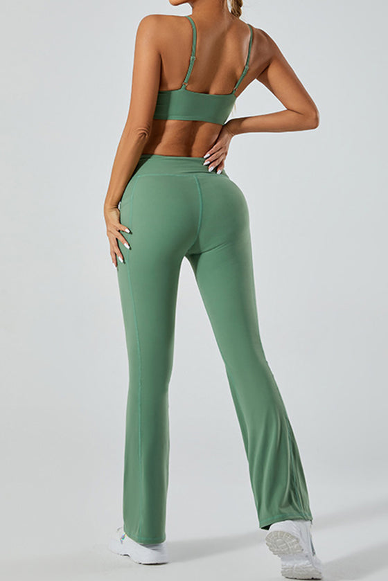 PACK264748-P509-1, Mist Green Twisted Ruched Sports Bra