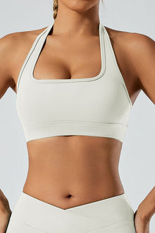  PACK264749-P1-1, White Halter Square Neck Open Back Fitness Bra