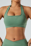 PACK264749-P509-1, Mist Green Halter Square Neck Open Back Fitness Bra