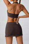 PACK264749-P7017-1, Chicory Coffee Halter Square Neck Open Back Fitness Bra