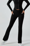 PACK265520-P2-1, Black V Waist Butt Lift Sports Flare Leggings