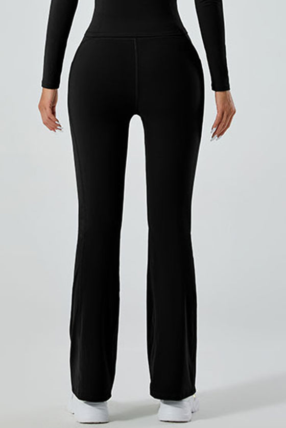 PACK265520-P2-1, Black V Waist Butt Lift Sports Flare Leggings