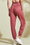 PACK265516-P303-1, Mineral Red Cross Back High Waist Active Jogger Pants