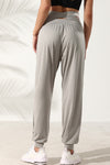 PACK265516-P1011-1, Light Grey Cross Back High Waist Active Jogger Pants