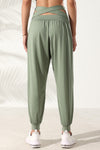 PACK265516-P1109-1, Grass Green Cross Back High Waist Active Jogger Pants