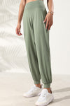 PACK265516-P1109-1, Grass Green Cross Back High Waist Active Jogger Pants