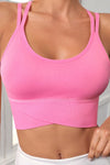 PACK264753-P3010-1, Bonbon Criss Cross Strappy U Neck Active Sports Bra