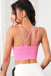 PACK264753-P3010-1, Bonbon Criss Cross Strappy U Neck Active Sports Bra