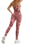 PACK2611621-P1022-1, Pink Camo Print Thin Straps Bra and Leggings Yoga Set