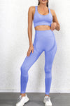 PACK2611625-P304-1, Sky Blue 2pcs Push up Bra and High Waist Leggings Workout Set
