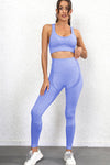 PACK2611625-P304-1, Sky Blue 2pcs Push up Bra and High Waist Leggings Workout Set