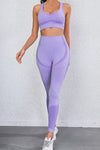 PACK2611625-P408-1, Lilac 2pcs Push up Bra and High Waist Leggings Workout Set