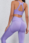 PACK2611625-P408-1, Lilac 2pcs Push up Bra and High Waist Leggings Workout Set