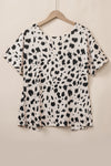 PACK25223608-P1620-1, Khaki Leopard Batwing Sleeve Twist Cutout Back T-Shirt