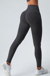 PACK265526-P2-1, Black Crossed Waist Scrunch Seamless Workout Leggings