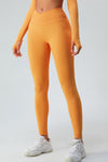 PACK265526-P407-1, Mustard Crossed Waist Scrunch Seamless Workout Leggings