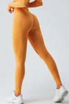 PACK265526-P407-1, Mustard Crossed Waist Scrunch Seamless Workout Leggings